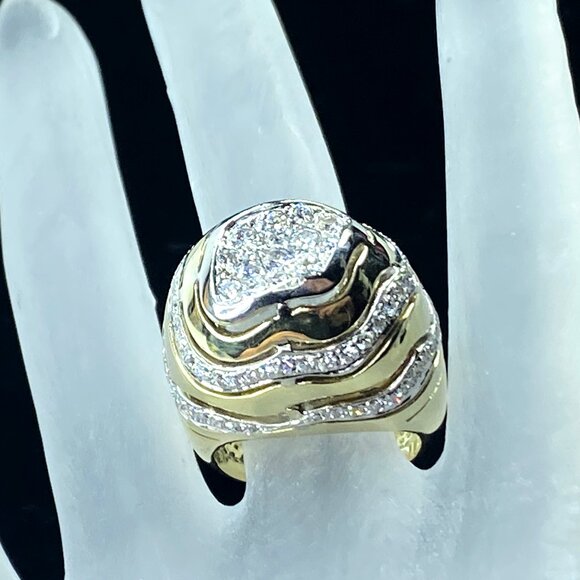 Jose Hess 2.0ct Diamond 14K yellow gold ring JR9877 - Picture 1 of 9